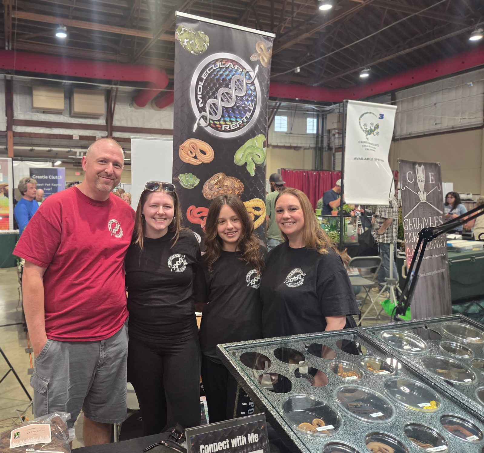 Family photo at reptile show